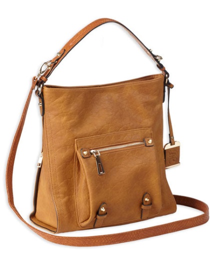 Bulldog Concealed Carry Purse - Hobo Anna Cognac