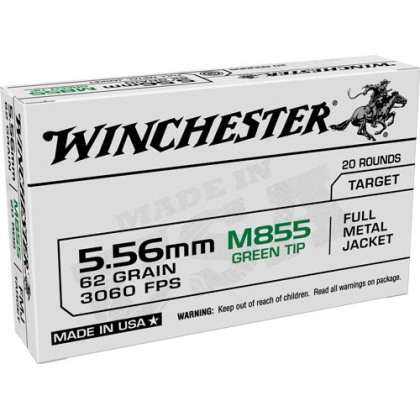 Win Ammo Usa 5.56x45 - 62gr. Green Tip 20-pack