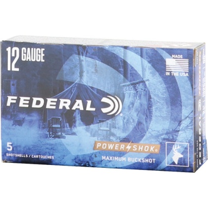 Fed Ammo 12ga. 2.75" 00 Buck - 9 Pellets 5pk