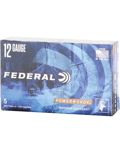 Fed Ammo 12ga. 2.75" 00 Buck - 9 Pellets 5pk