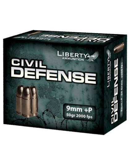 Liberty Ammo Civil Defense - 9mm Luger 50gr. Hp 20-pack