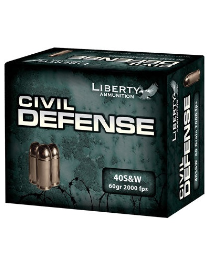 Liberty Ammo Civil Defense - .40sw 60gr. Hp 20-pack