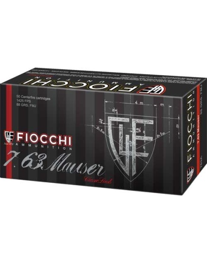 Fiocchi Ammo 7.63 Mauser 88gr. - Fmj 50-pack