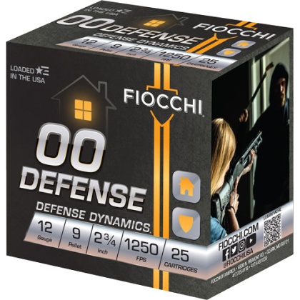 Fiocchi 12ga. 2.75" 00 Buck - 25-rd Box