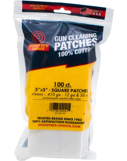 Shooters Choice 3" Square - Cleaning Patches 100 Pack