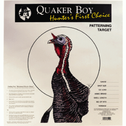 Quaker Boy Paper Target Turkey - 20" X 20" 100-pack