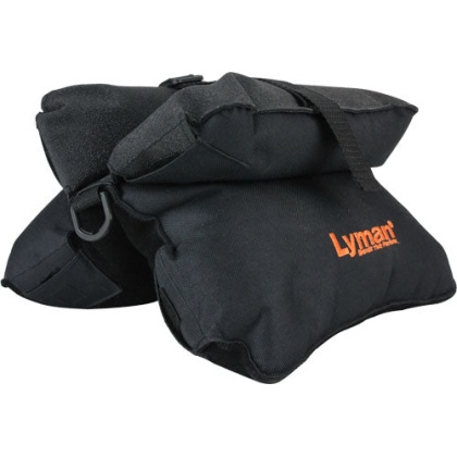 Lyman Match Bench Shooting Bag - Filled Black Nylon-suede