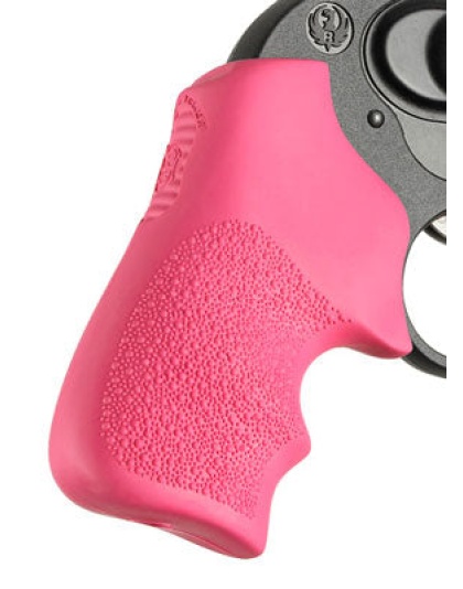 Hogue Grips Tamer Ruger Lcr - Pink W-finger Groove