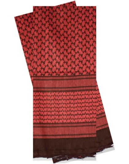 Red Rock Shemagh Head Wrap - Red-black