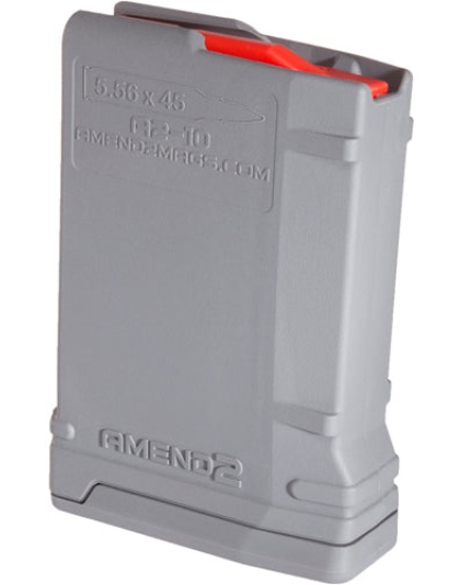 Amend2 Ar-15 Magazine 5.56x45 - 10 Rd Polymer Gray