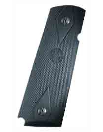 Hogue Grips Colt Govt Rubber - Panels Checkered W-diamonds Bl